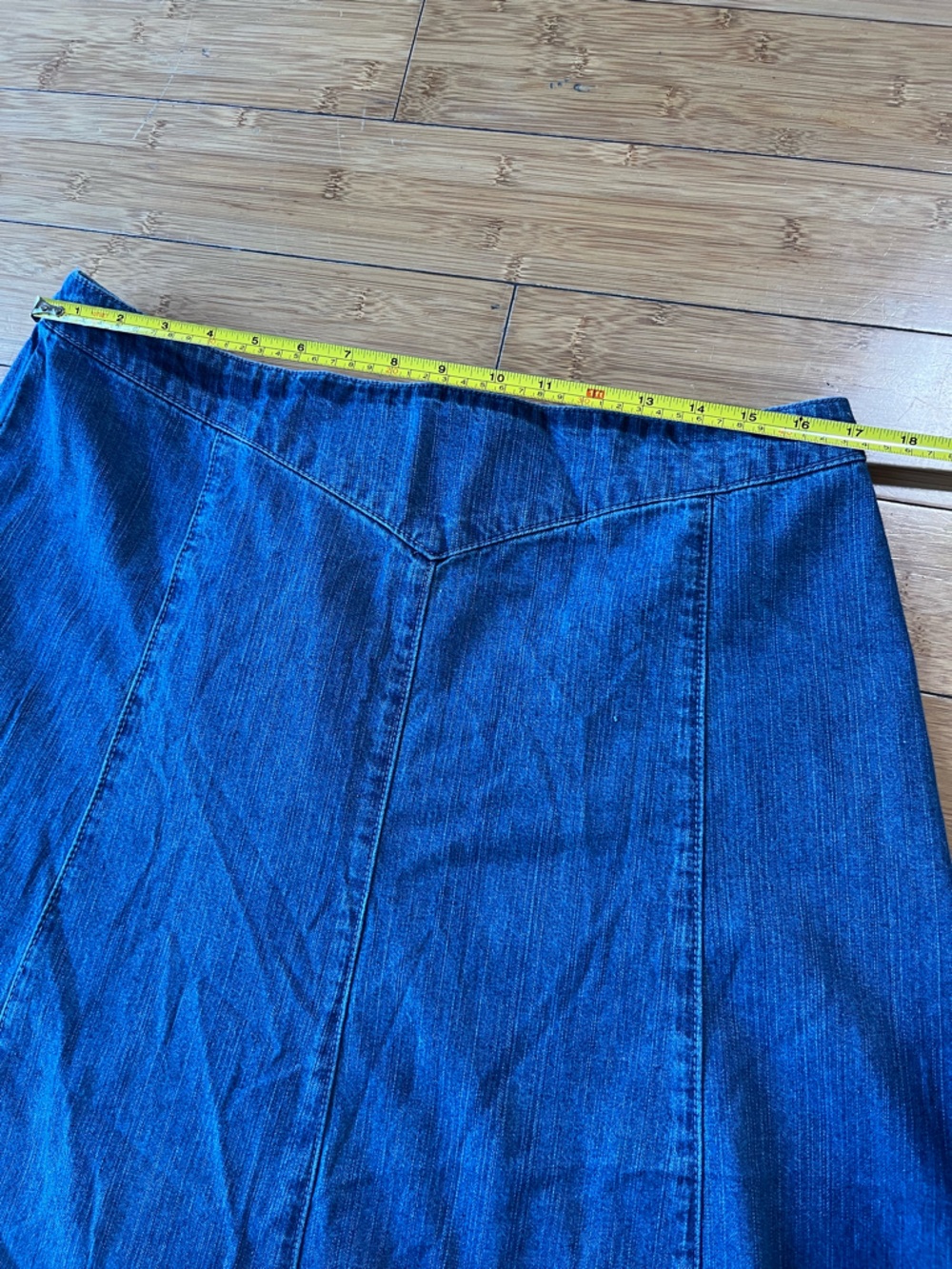 Vintage Chadwicks Classic Deep Blue Western Denim A-Line Skirt - Picture 5 of 13